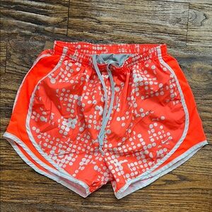 Women's Orange Patterned Shorts